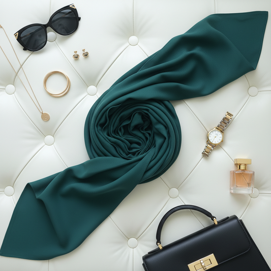 Emerald Husk — Malaysian Georgette Scarf