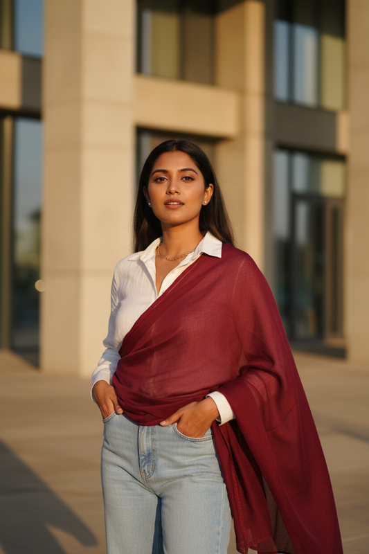 Auburn Wine — MOJA Jersey Scarf