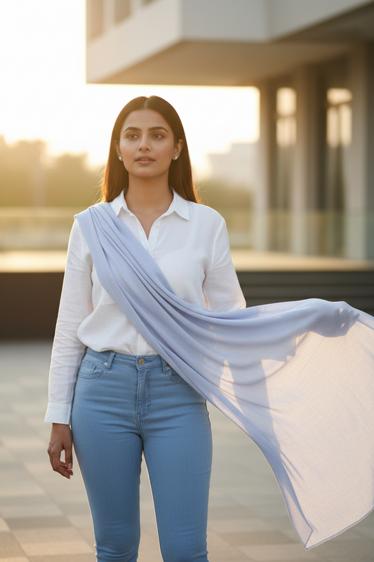 Platinum Veil — MOJA Jersey Scarf