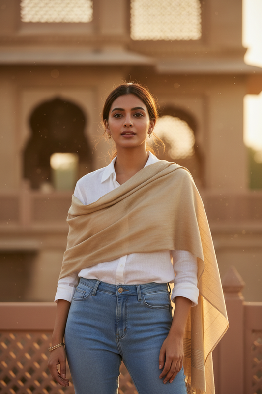 Mocha Glow — Cotton Scarf