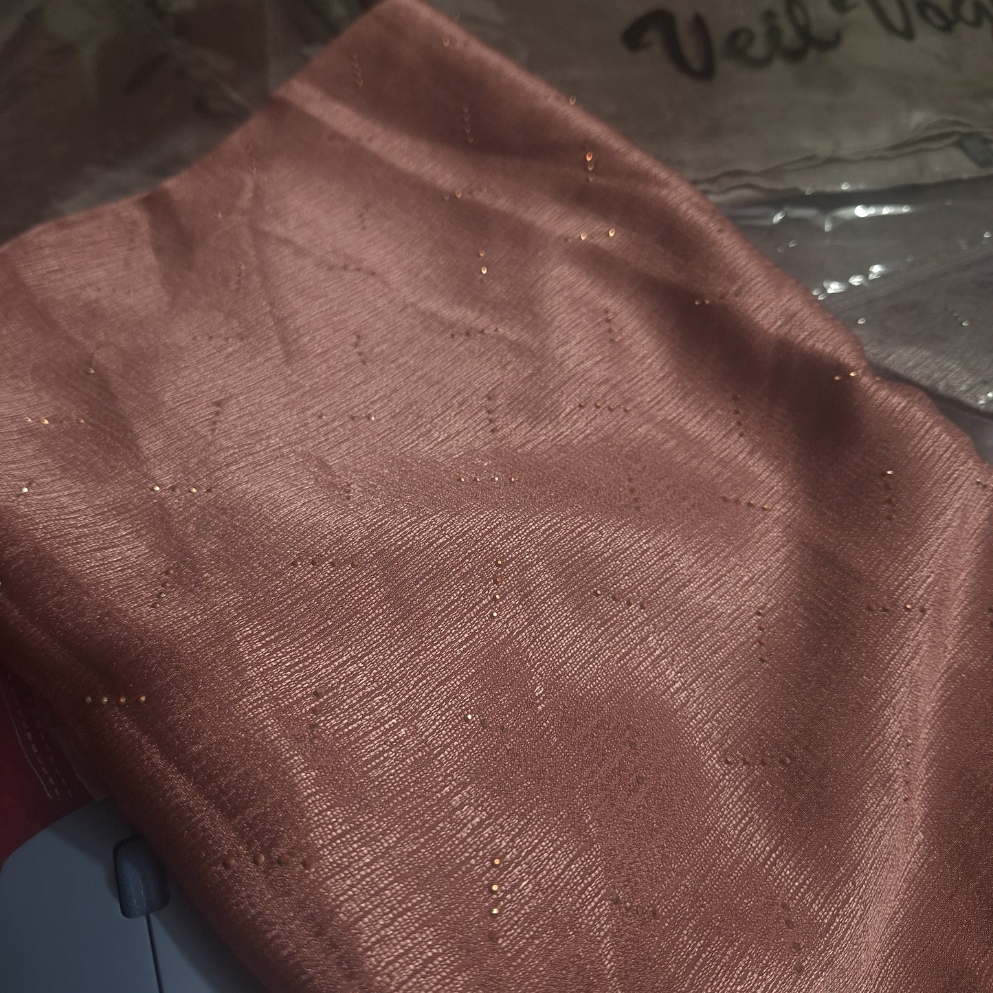 Rosewood Shimmer — Chiffon Scarf