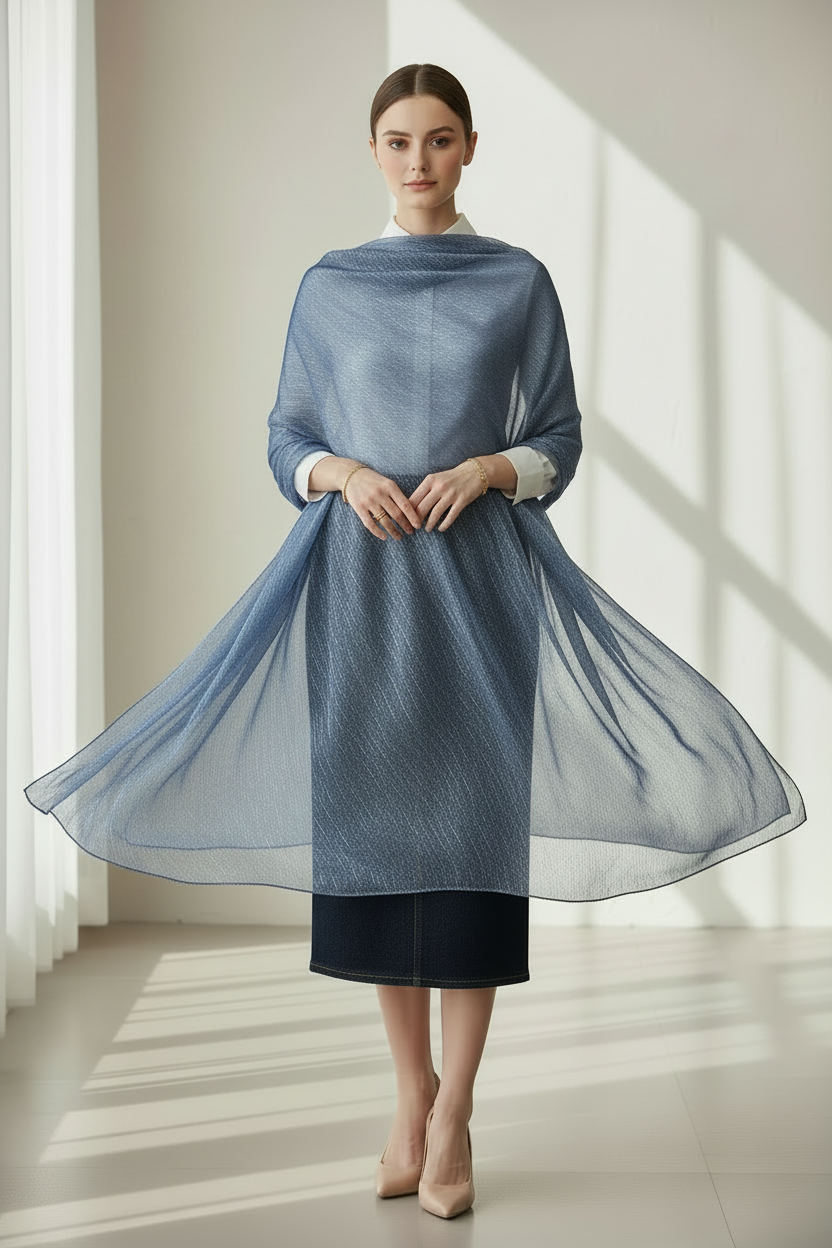 Mystic Sapphire — Zera Organza Scarf