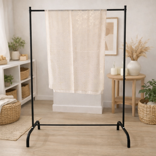 Ivory Serenity — Chiffon Shimmer Print Scarf