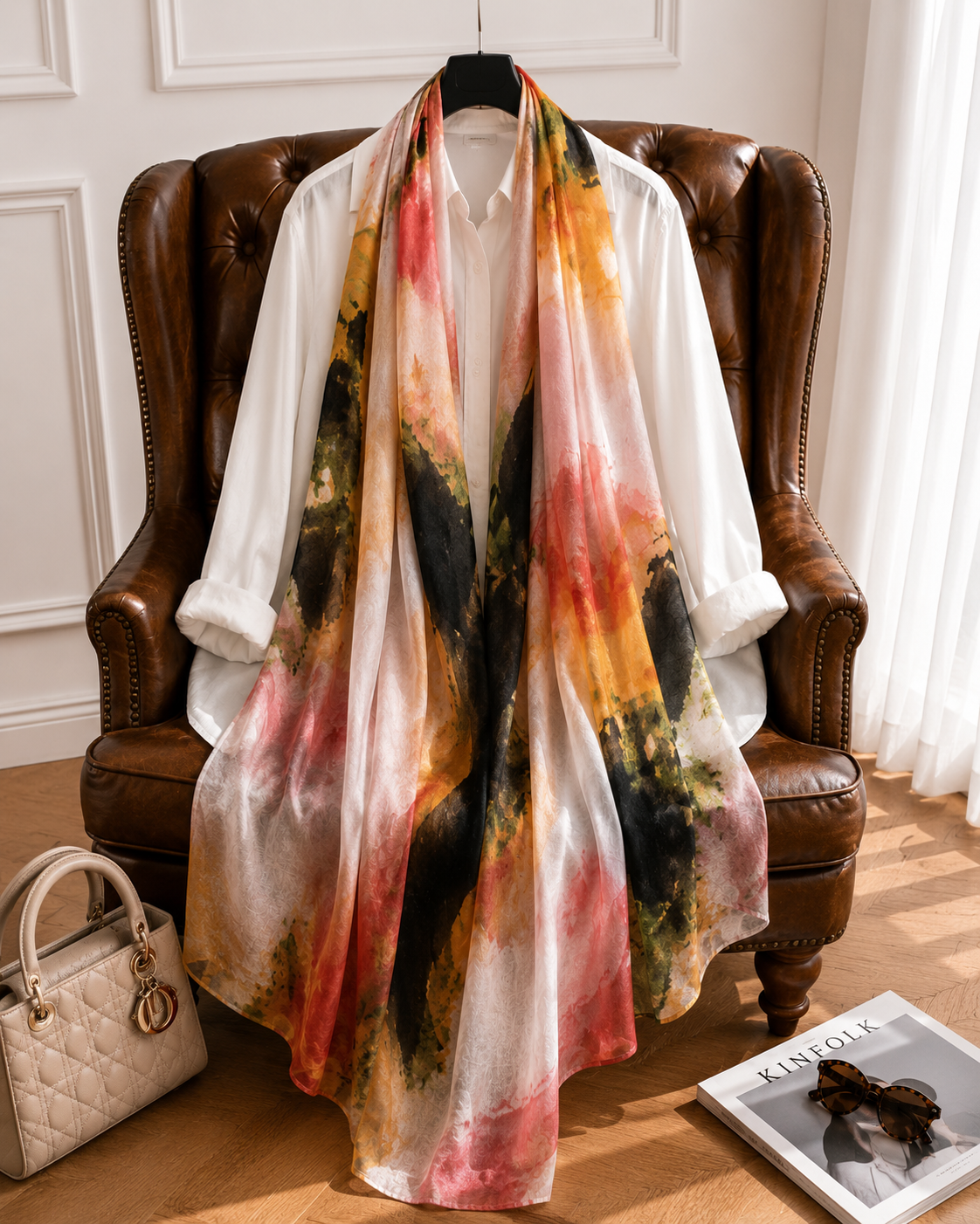 Sunset Ember Modal Cotton Scarf