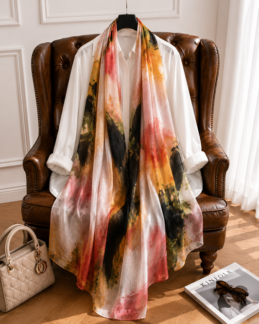 Sunset Ember Modal Cotton Scarf