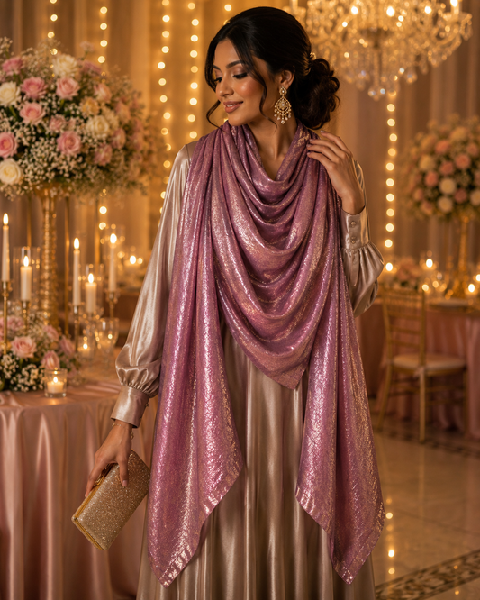 Berry Pink — Madam Polo Velvet Shimmer Scarf