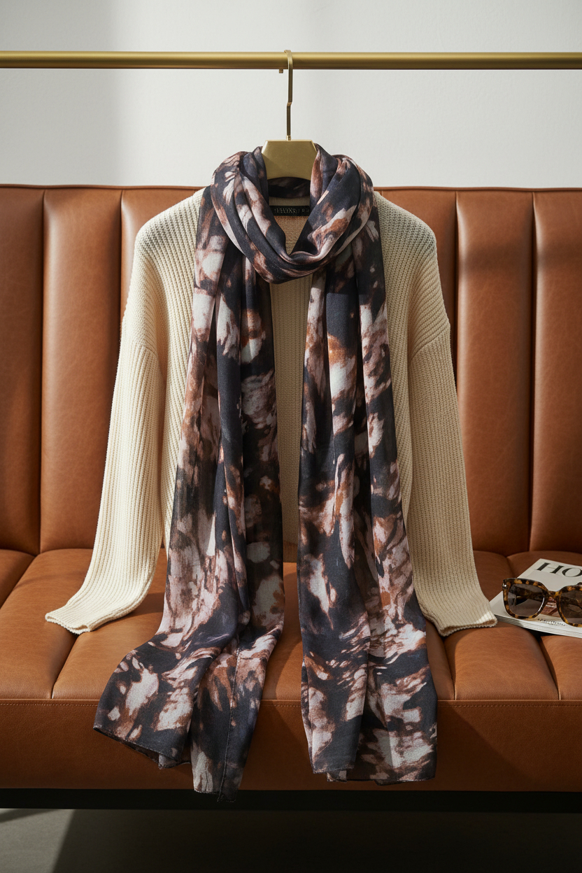 Mocha Noir - Modal Cotton Scarf