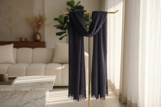 Midnight Muse —Modal Silk Soft Drape Stole