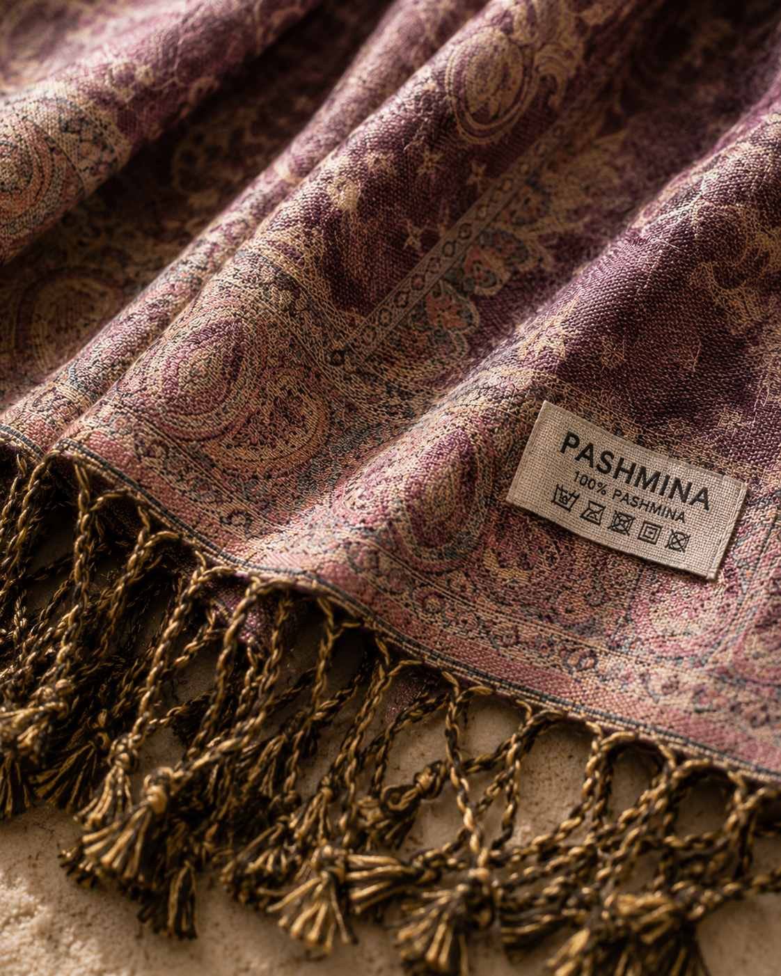 Mauve Heritage - Premium Pashmina Stole
