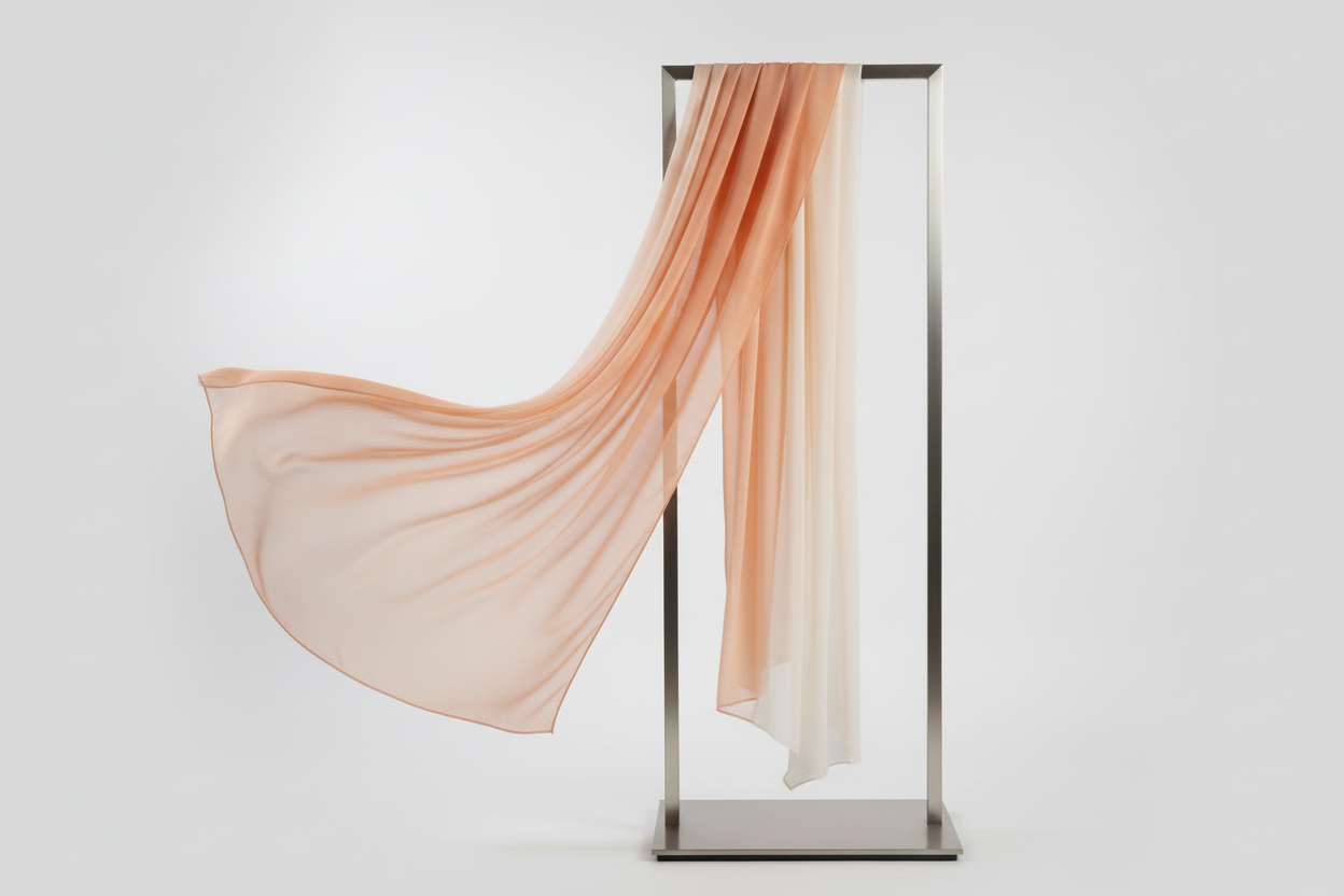 Peach Whisper — HIBA Ombre Georgette Scarf