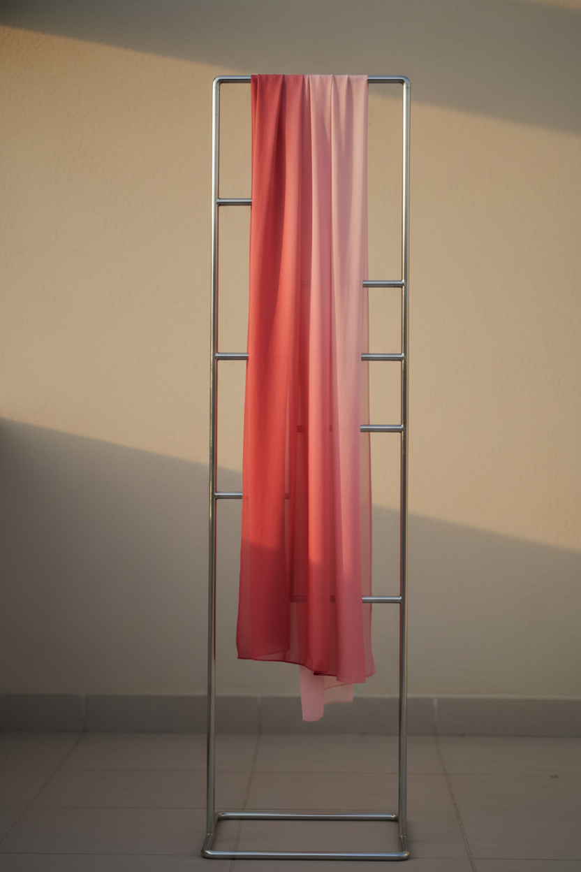 Blush Romance — HIBA Ombre Georgette Scarf