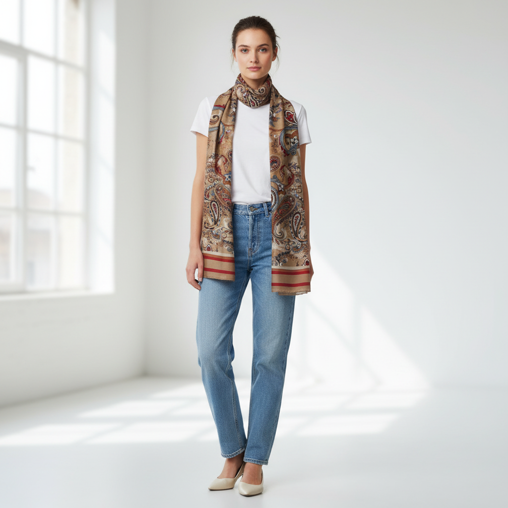 Caramel Paisley Bloom