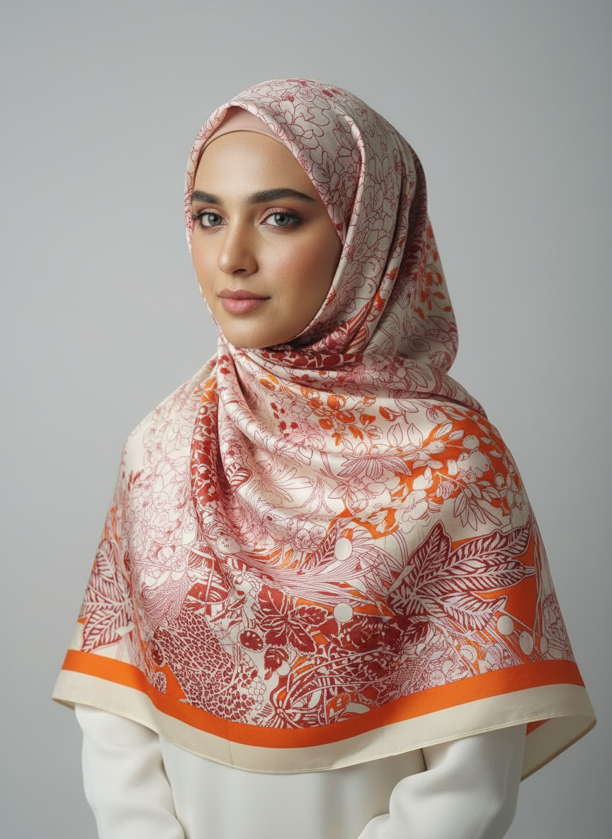 Sunset Tapestry Silk Scarf