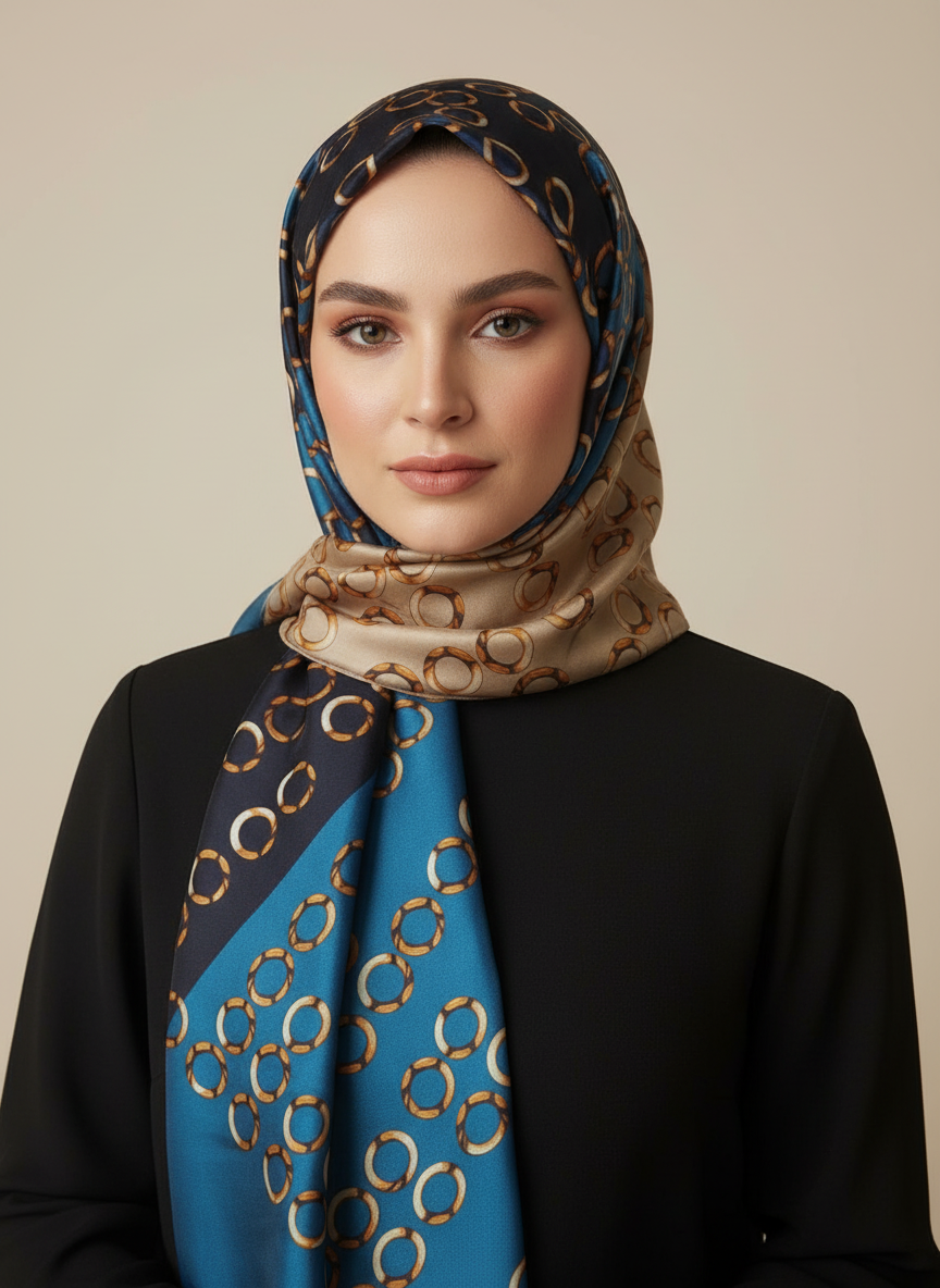 Aurum Chain Silk Scarf