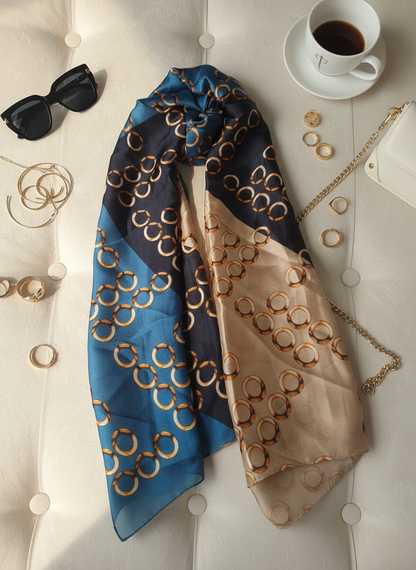 Aurum Chain Silk Scarf