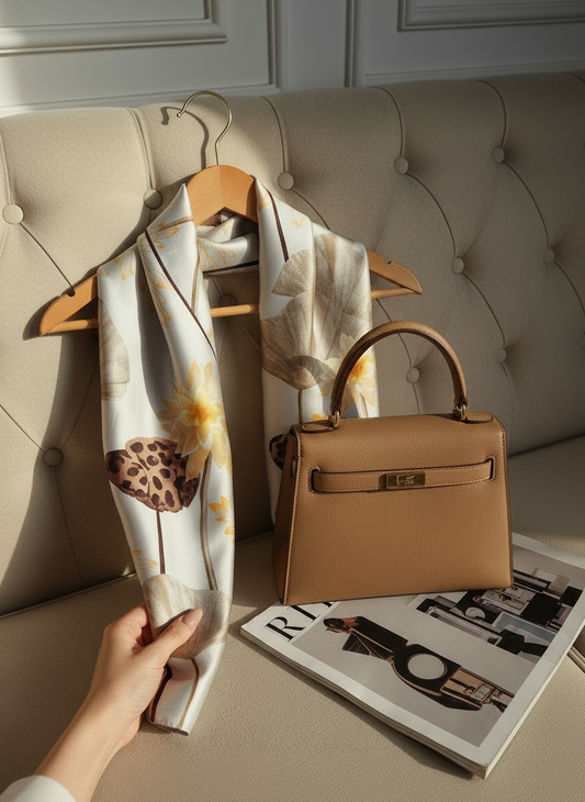 Celeste Bloom Silk Scarf