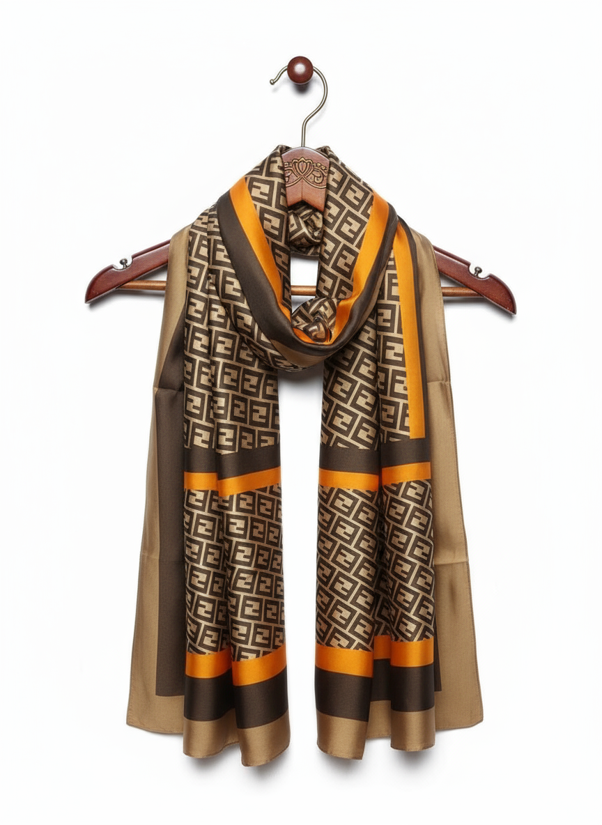 Bronze Mirage Silk Scarf