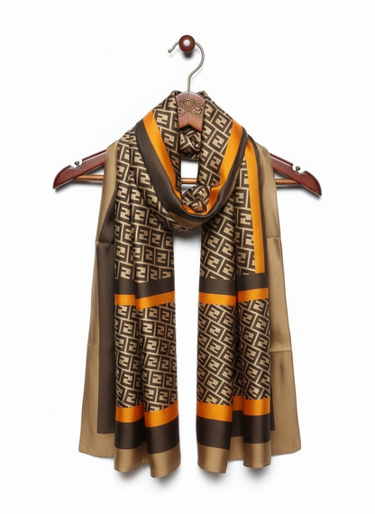 Bronze Mirage Silk Scarf