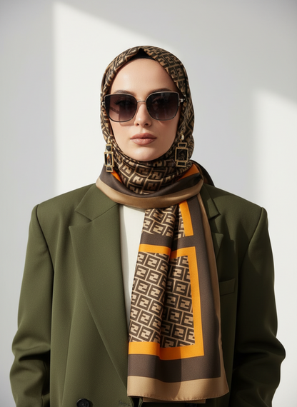 Bronze Mirage Silk Scarf