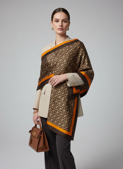 Bronze Mirage Silk Scarf