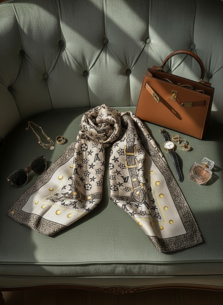 Champagne Regent Silk Scarf