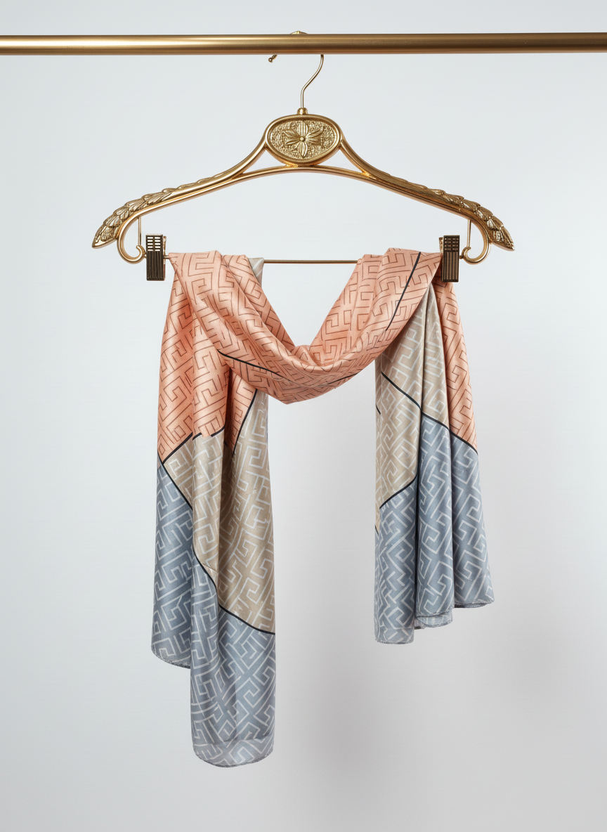 Pastel Harmony — Silk Feel Satin Scarf