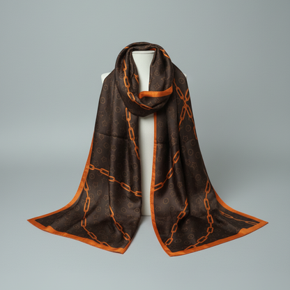 Sienna Chain — Silk Feel Satin Scarf