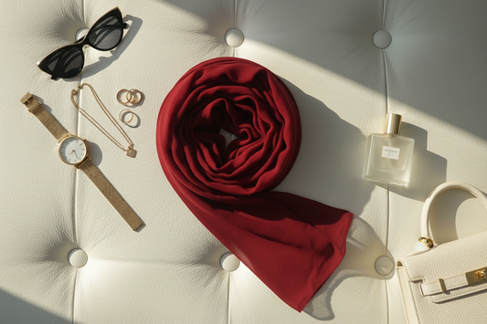 Velvet Wine — Georgette Soft Drape Stole