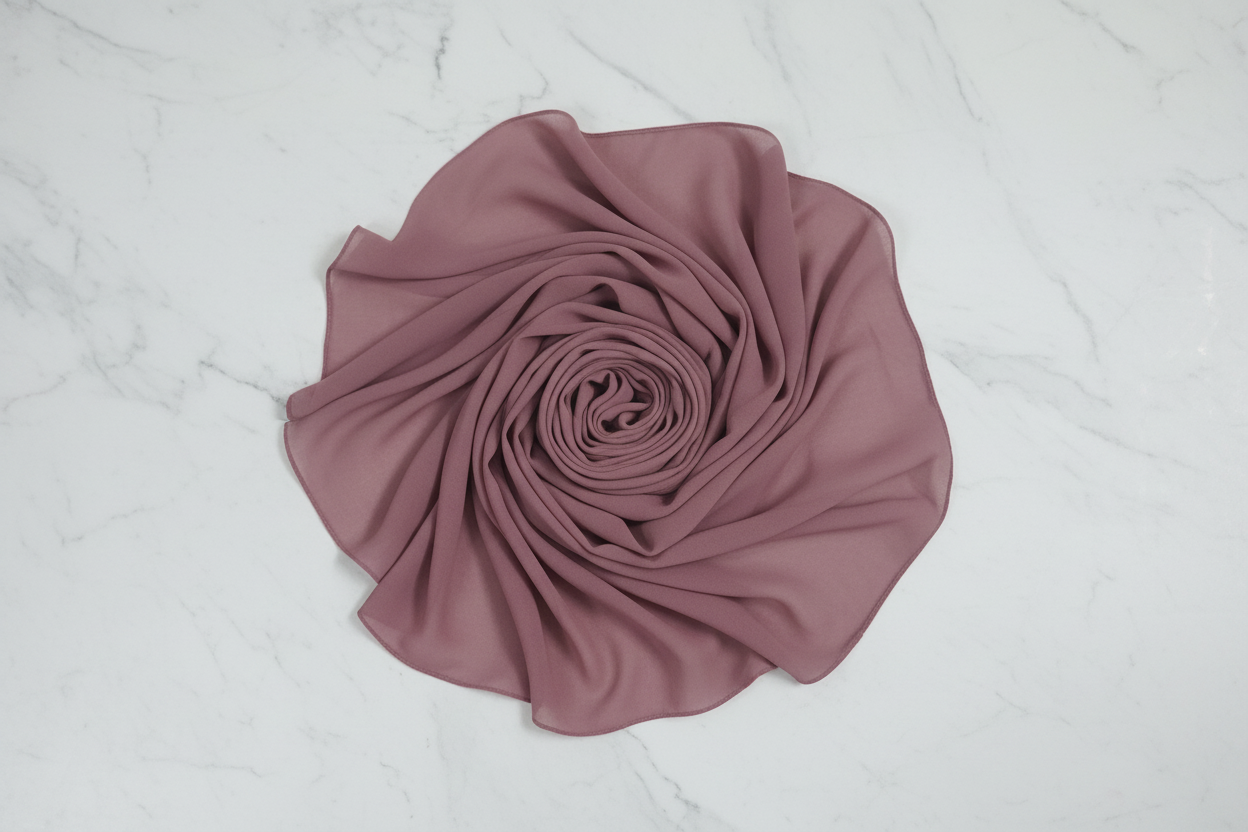 Rosewood Blush — Georgette Soft Drape Stole