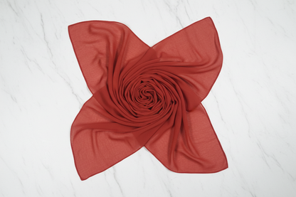 Rust Ember — Georgette Soft Drape Stole