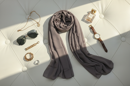 Ash Veil — Georgette Soft Drape Stole