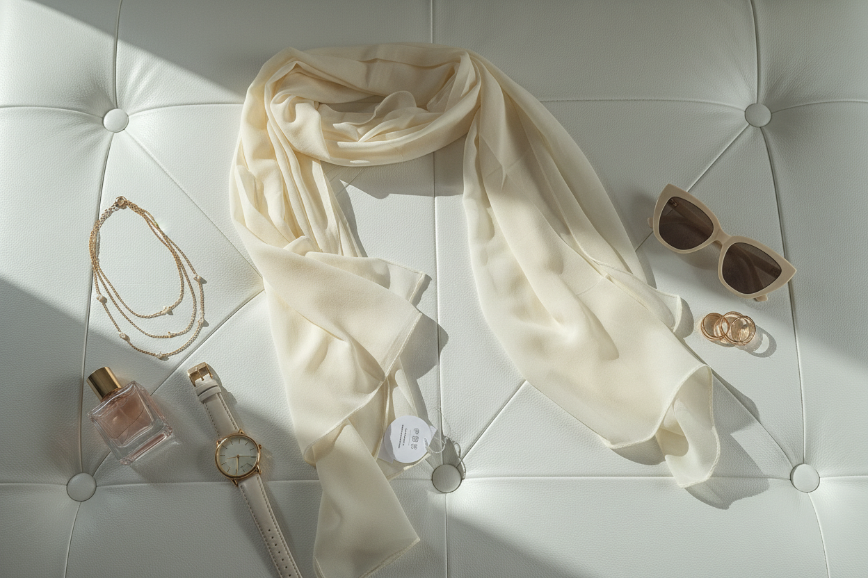 Vanilla Silk — Georgette Soft Drape Stole