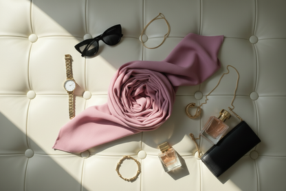 Vintage Blush — Malaysian Georgette Scarf