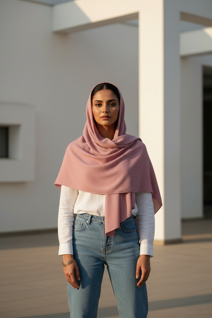 Vintage Blush — Malaysian Georgette Scarf