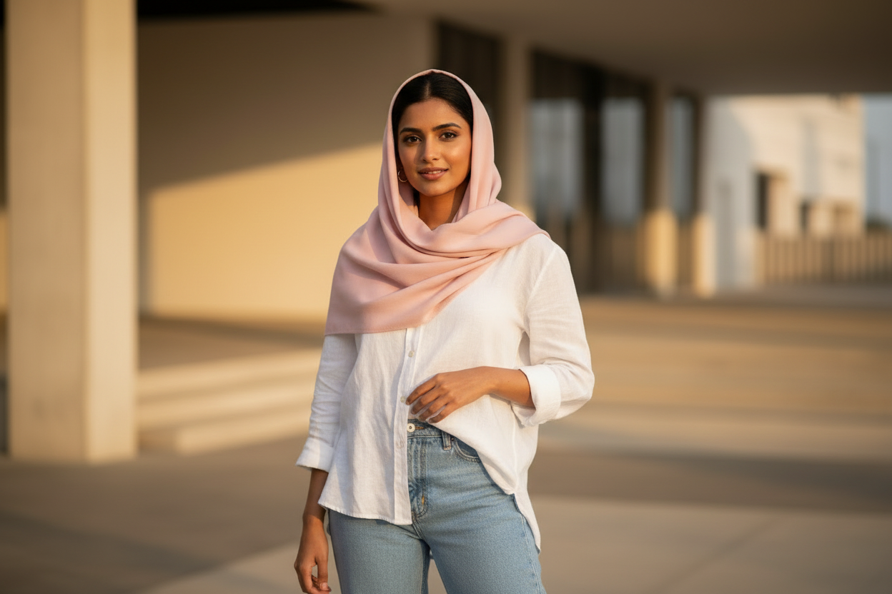 Ballet Blush — Malaysian Georgette Scarf