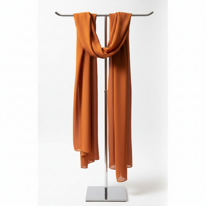 Burnt Clay — Malaysian Georgette Scarf