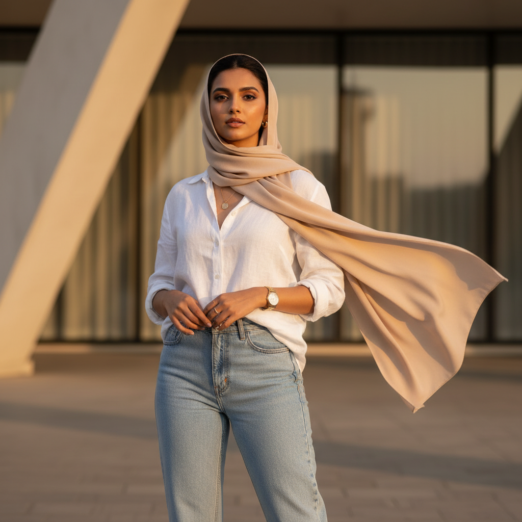 Sand Veil — Malaysian Georgette Scarf