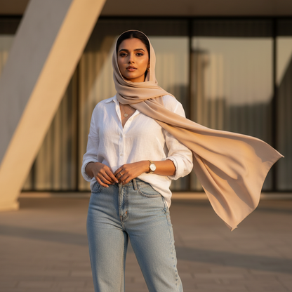 Sand Veil — Malaysian Georgette Scarf