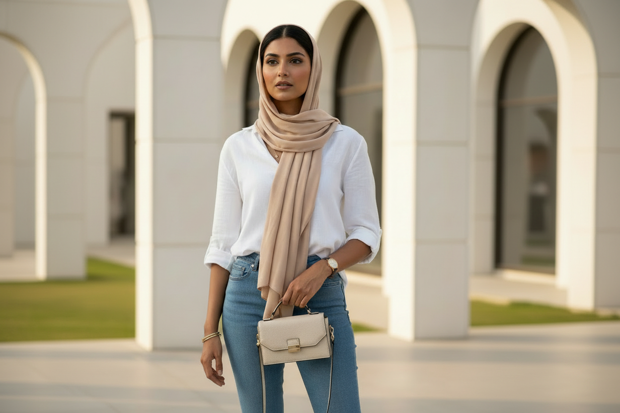 Mauve Veil — Malaysian Georgette Scarf