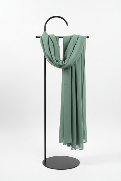 Dusty Sage — Malaysian Georgette Scarf
