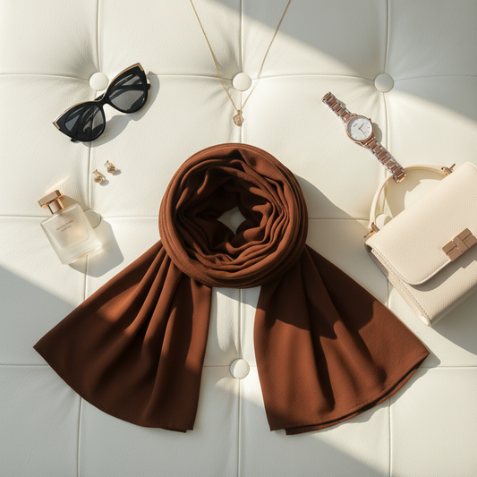 Cocoa Earth — Malaysian Georgette Scarf