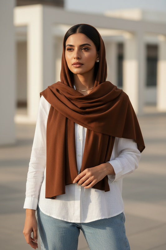 Cocoa Earth — Malaysian Georgette Scarf