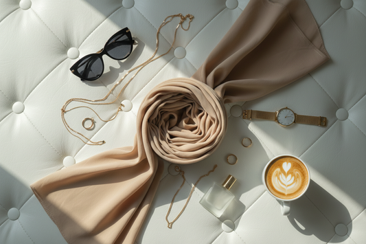 Vanilla Cream — Malaysian Georgette Scarf