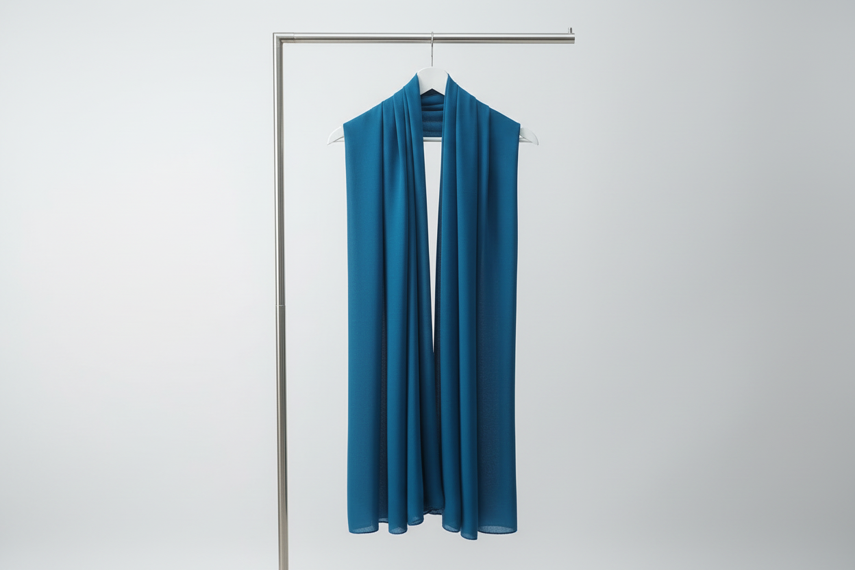 Sapphire Teal — Malaysian Georgette Scarf
