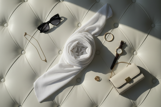 Snow Veil — Malaysian Georgette Scarf