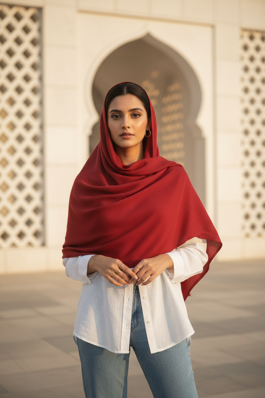 Autumn Rouge — Malaysian Georgette Scarf