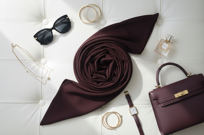Plum Espresso — Malaysian Georgette Scarf