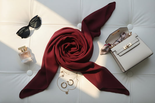 Velvet Merlot — Malaysian Georgette Scarf