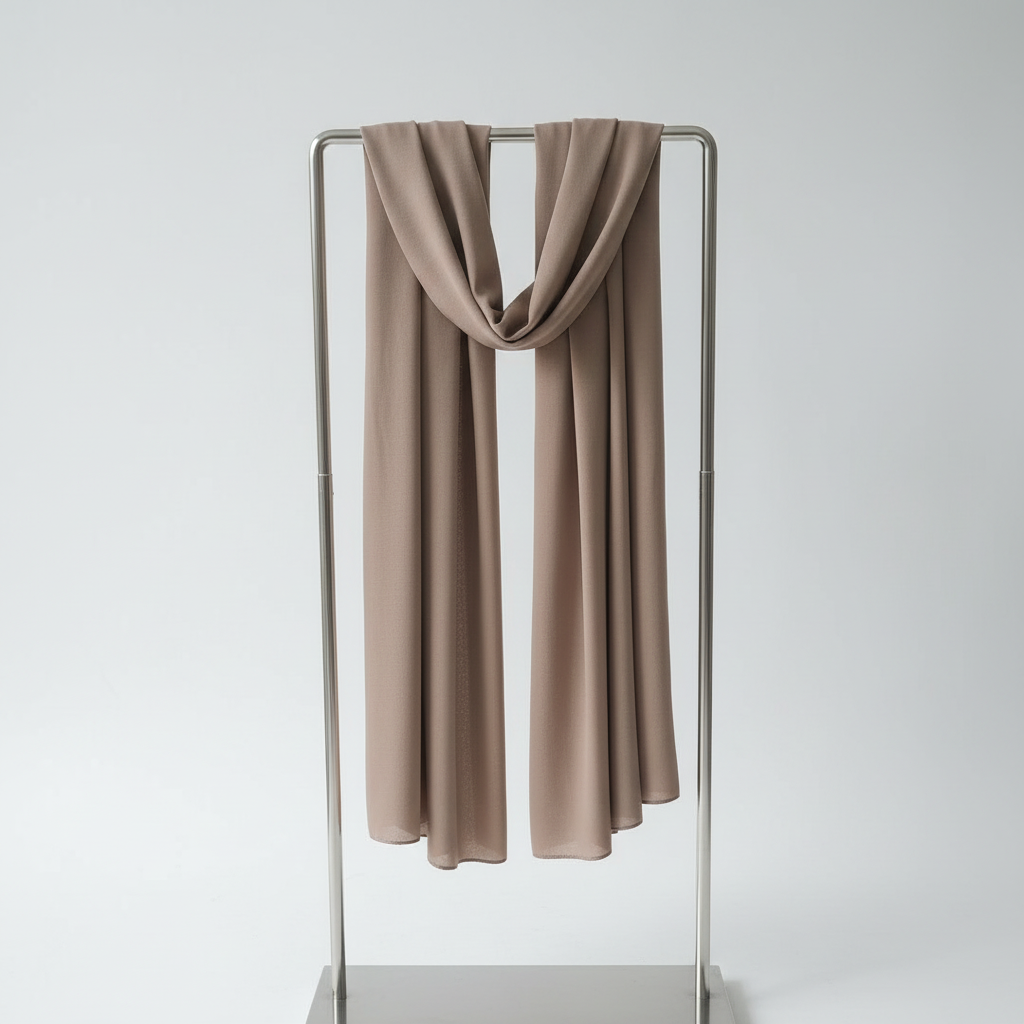 Mushroom Taupe — Malaysian Georgette Scarf