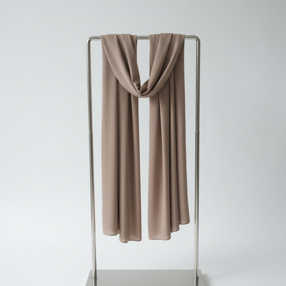Mushroom Taupe — Malaysian Georgette Scarf